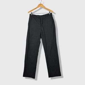 Prada Trousers Mens 50R 30W Dark Grey Virgin Wool Luxury Minimalist Dress Pants